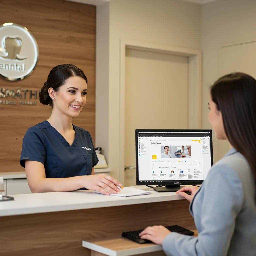 Understanding the Key Differences Between Content Marketing and Email Marketing for Target Audience Engagement Email marketing best practices for dental campaigns, featuring a dashboard and checklist in a cozy office setting