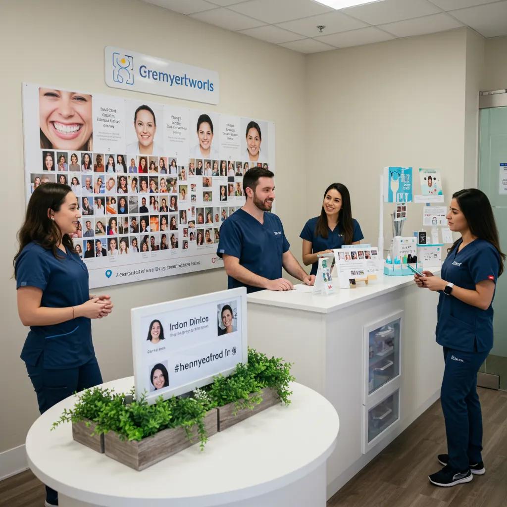 10 Effective Ways to Harness User-Generated Content for Boosting Your Marketing Strategy Marketing team leveraging user-generated content for effective strategies in a dental practice