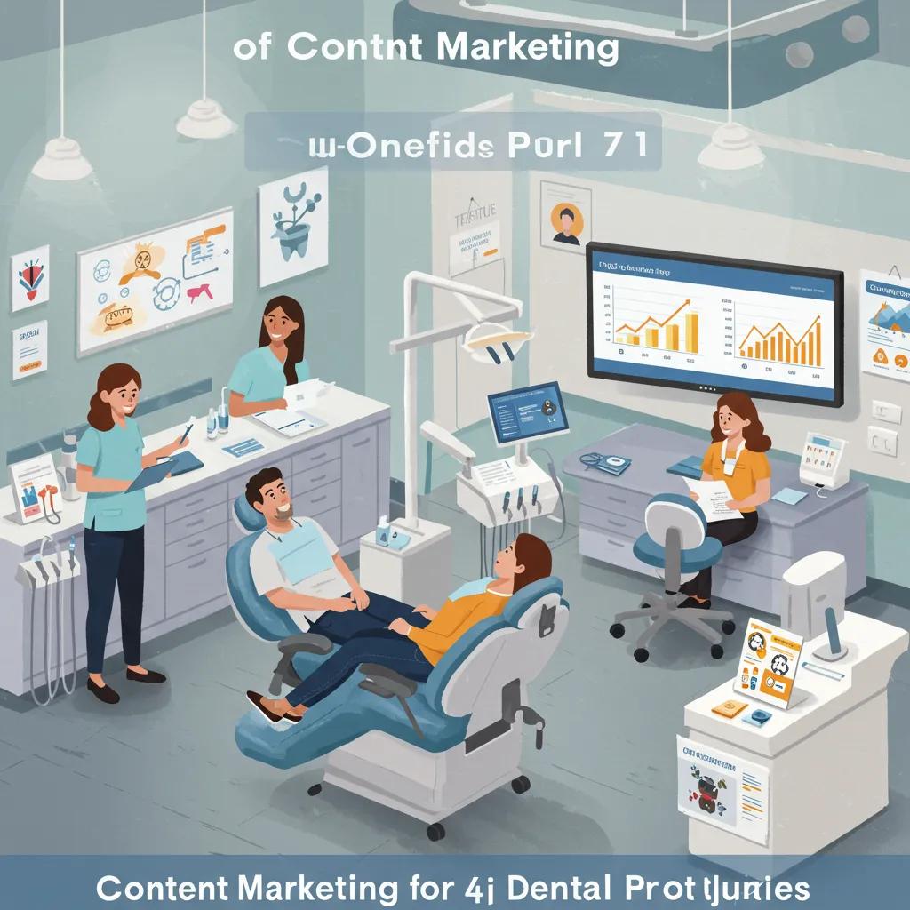Unlocking Growth: Proven Benefits of Investing in a Strategic Content Marketing Plan Dental practice showcasing happy patients and staff, highlighting the benefits of content marketing