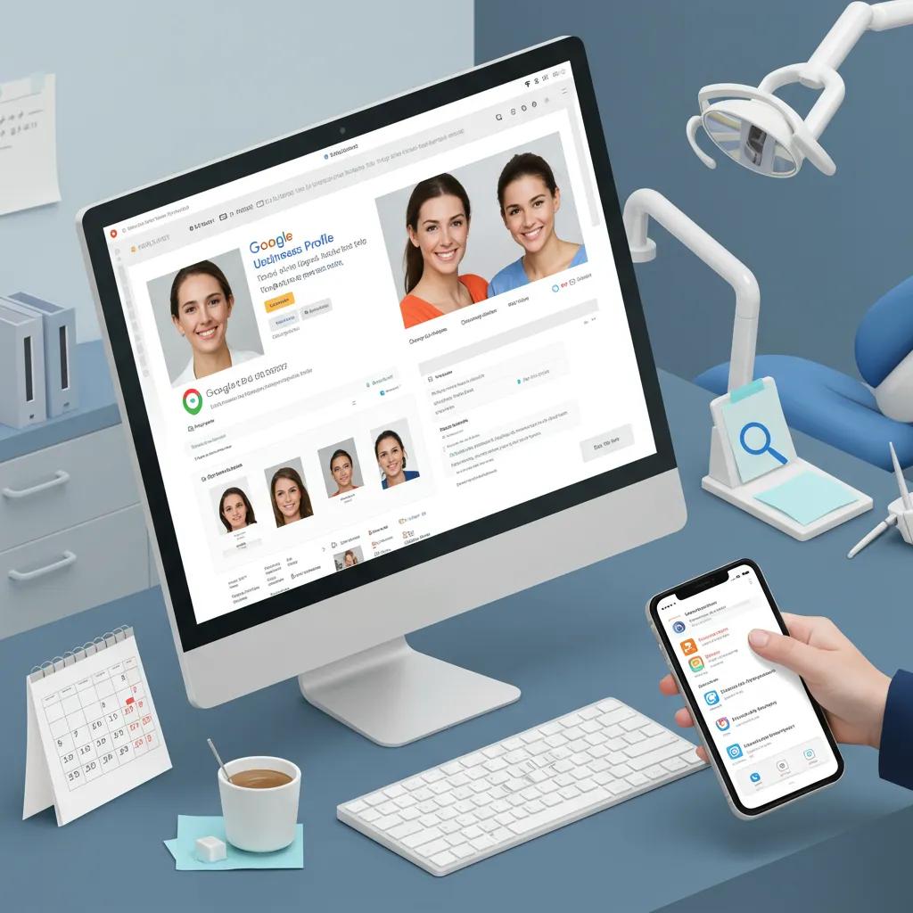 Dental practice optimizing Google Business Profile for local SEO