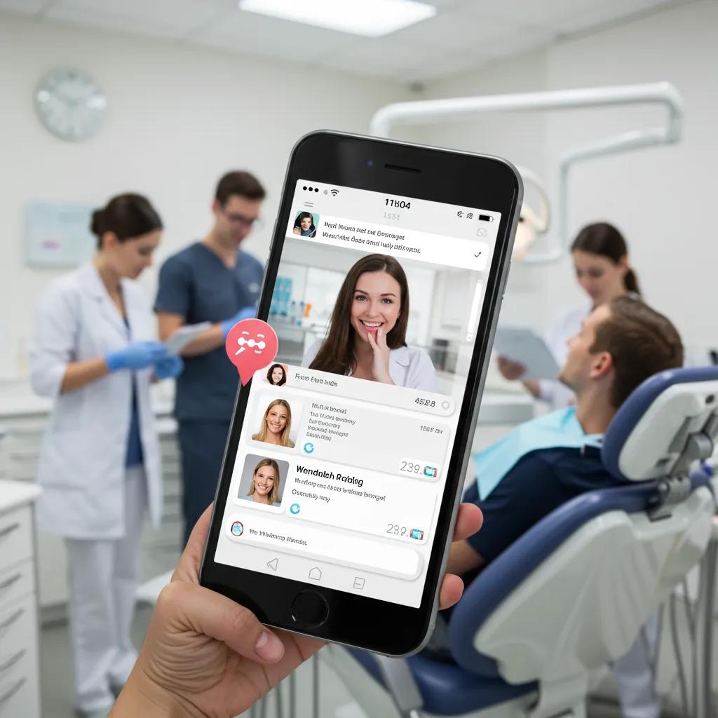 Dental practice staff engaging with social media to enhance patient interaction