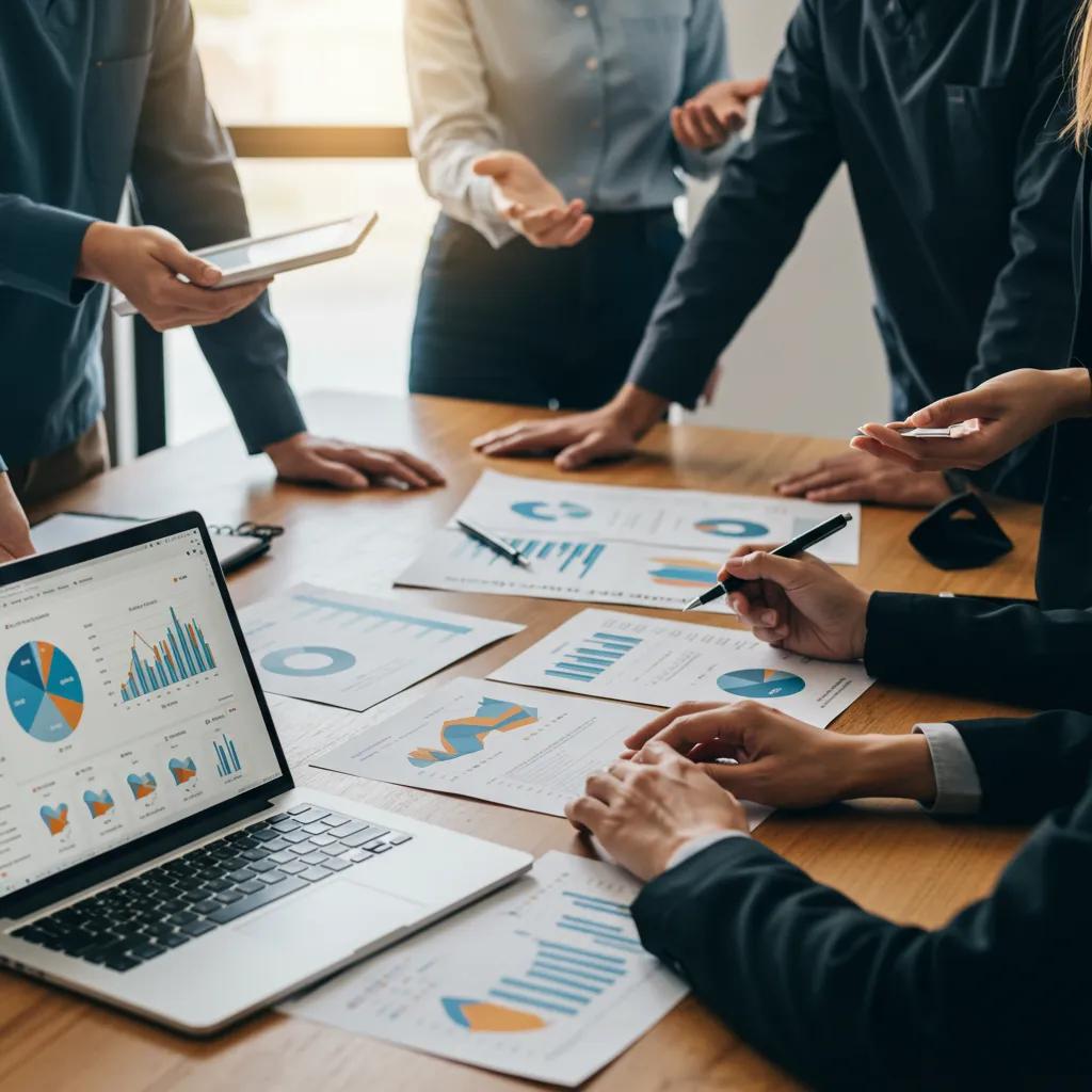 Unlocking Growth: Proven Benefits of Investing in a Strategic Content Marketing Plan Dental marketing team analyzing data to maximize ROI from content marketing investments