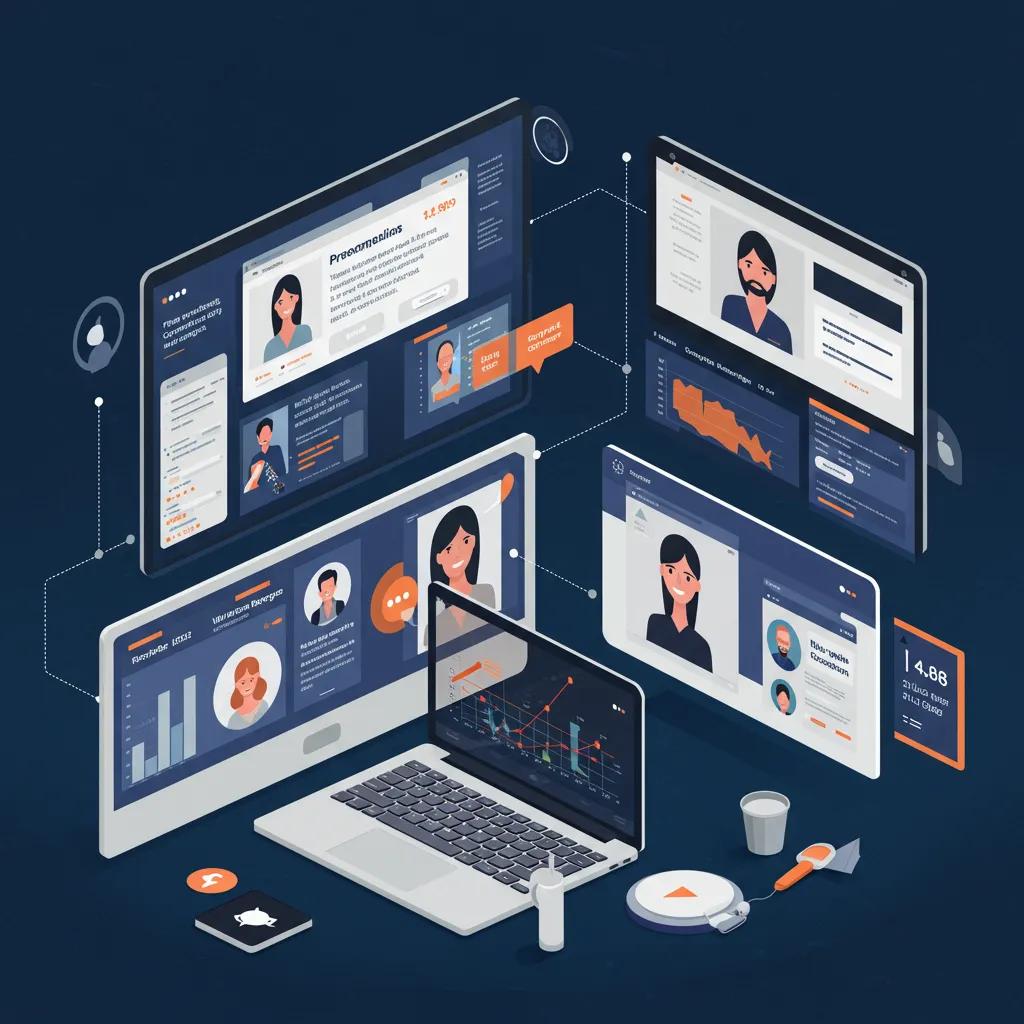 Digital marketing dashboard showcasing AI-driven personalized content suggestions for healthcare patients