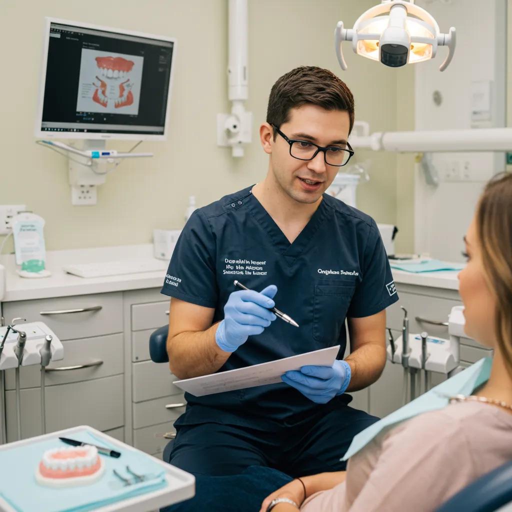 How to Measure Visual Content Performance Effectively Healthcare professional engaging with a patient using visual aids in a dental practice