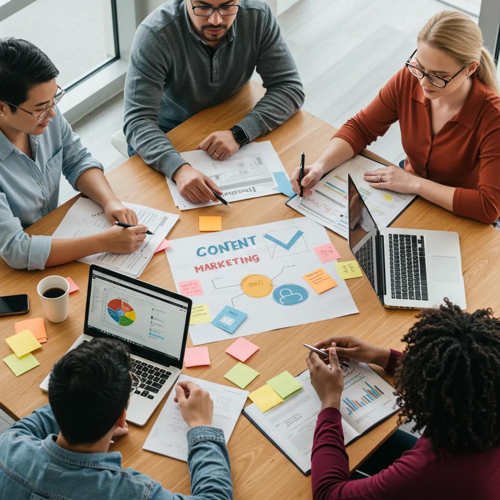 Visual representation of budget content marketing strategies for healthcare practices