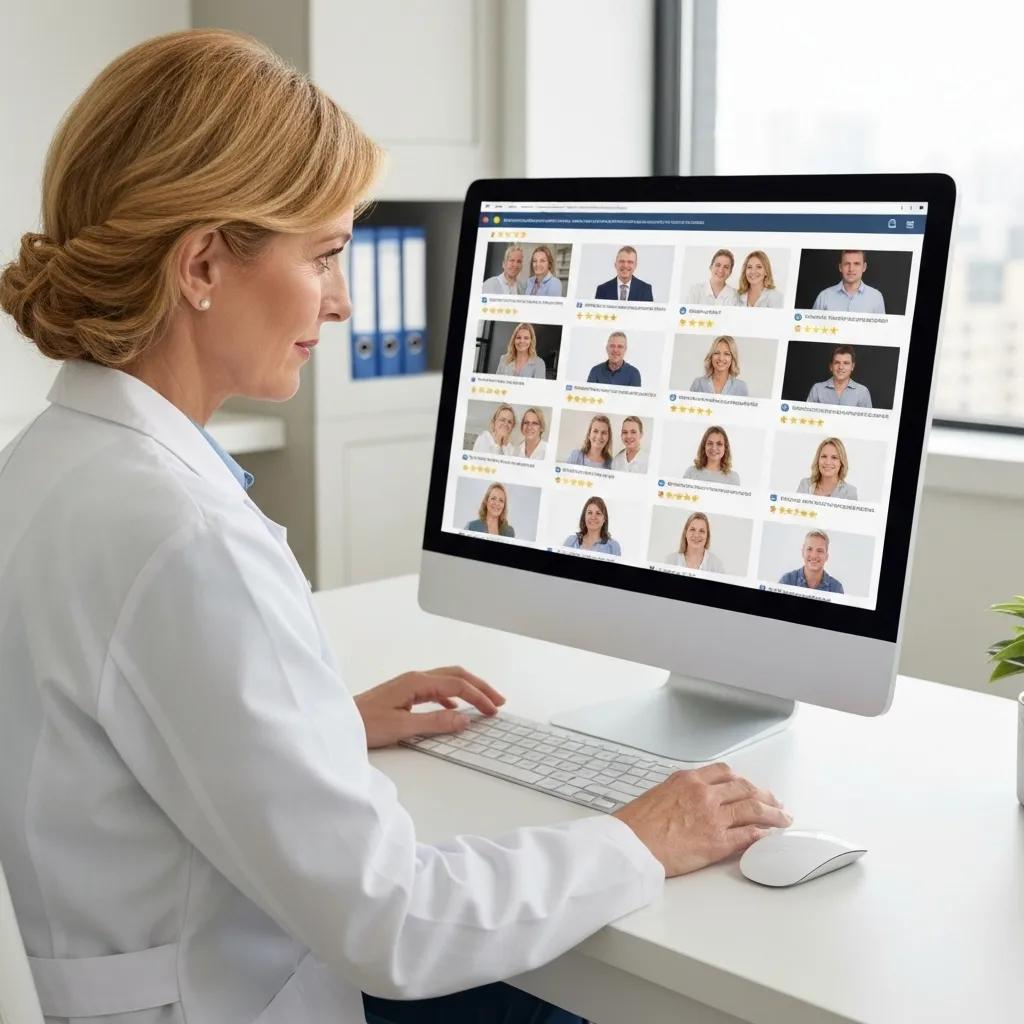 A healthcare provider actively managing online reviews to enhance patient trust