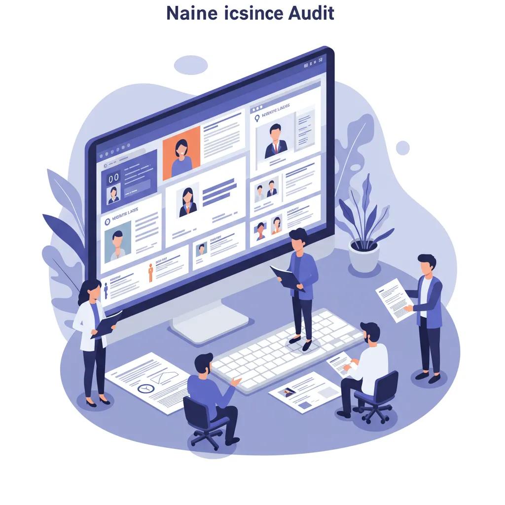 Healthcare team auditing online listings for NAP consistency across directories