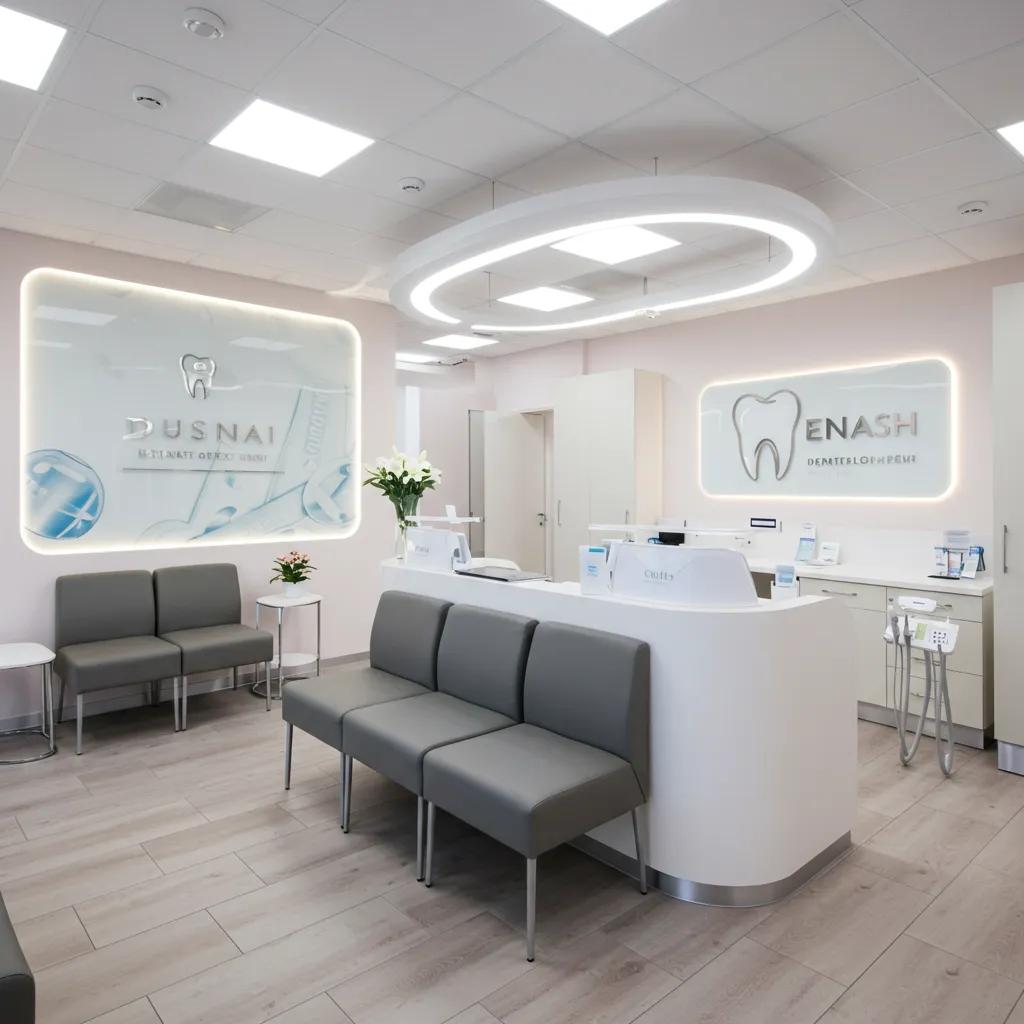 Modern dental clinic reception area emphasizing comfort and professionalism