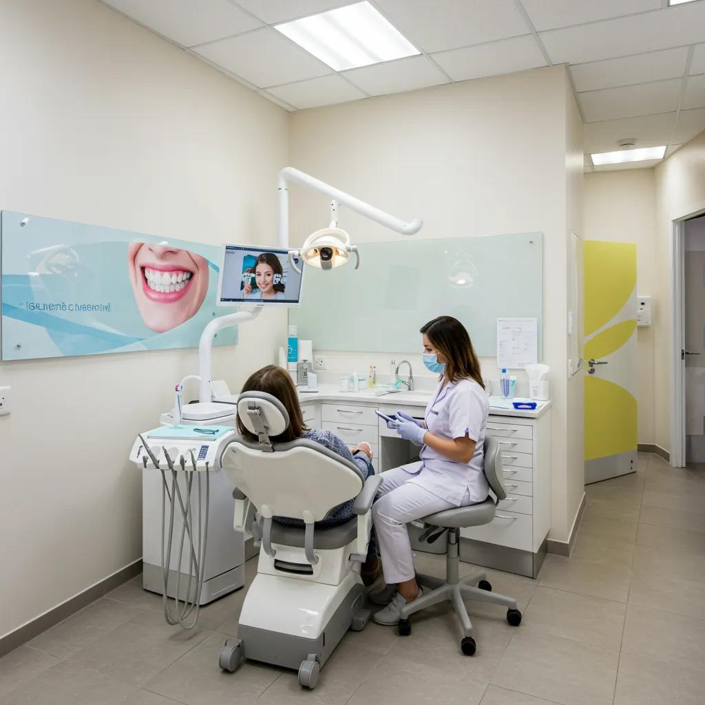Modern dental clinic with a dentist and patient interaction, emphasizing trust and professionalism in dental care