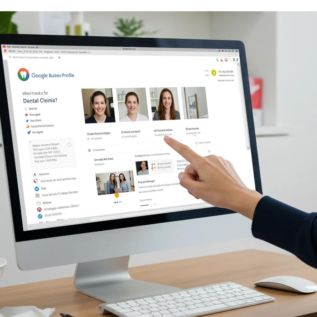 Optimized Google Business Profile for a dental clinic, showcasing key elements for local SEO