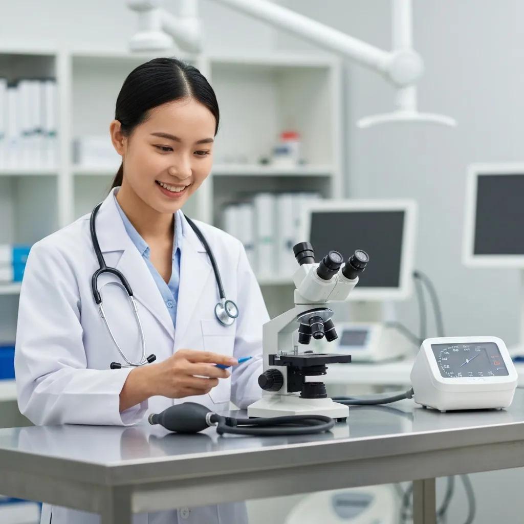 Medical devices and packaging on a clinic shelf
