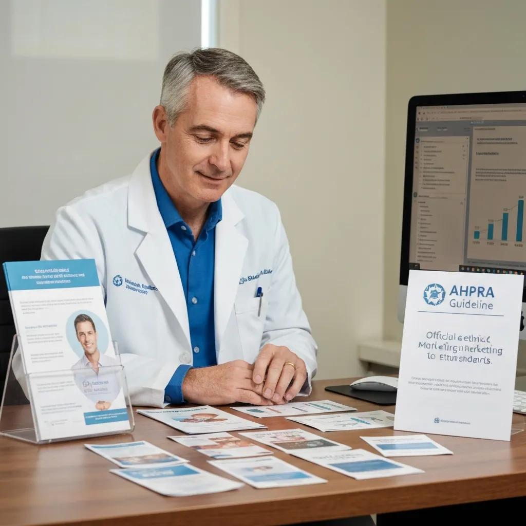 Healthcare professional reviewing ethical marketing guidance