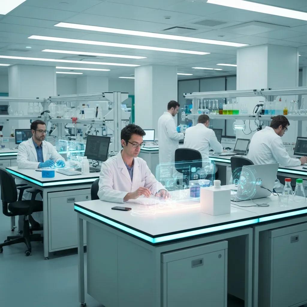 Healthcare professional using AI tools to support patient conversations