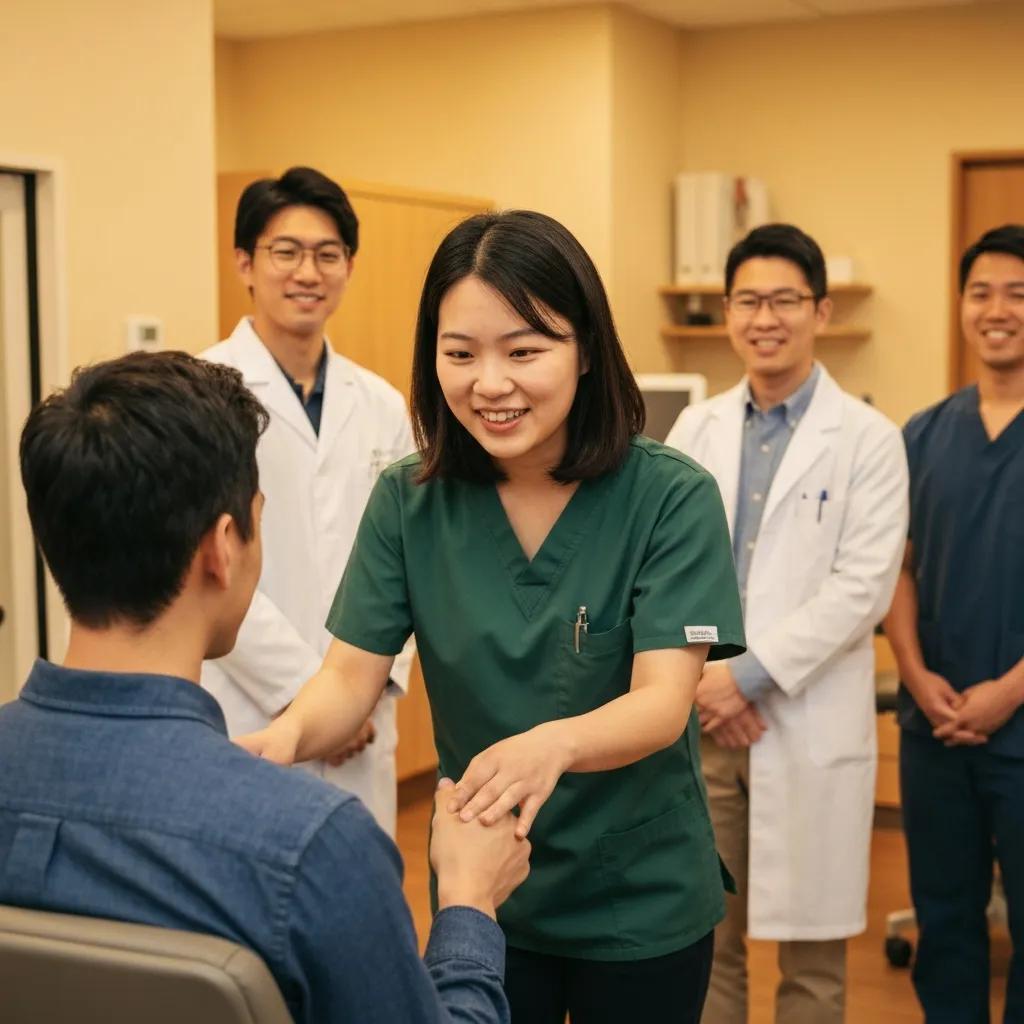 A small clinic team planning simple, data-driven marketing steps together