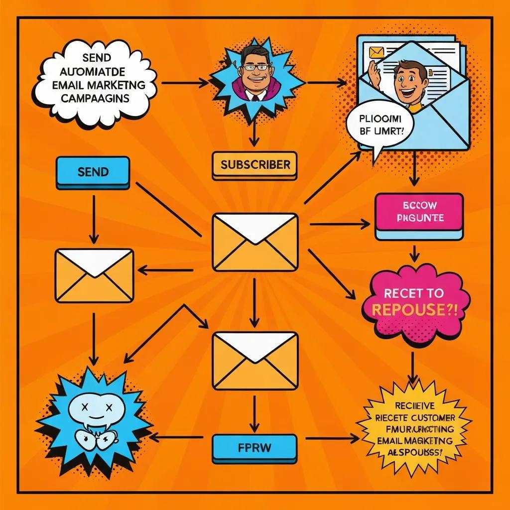 Diagram of automated email journeys nurturing patient relationships