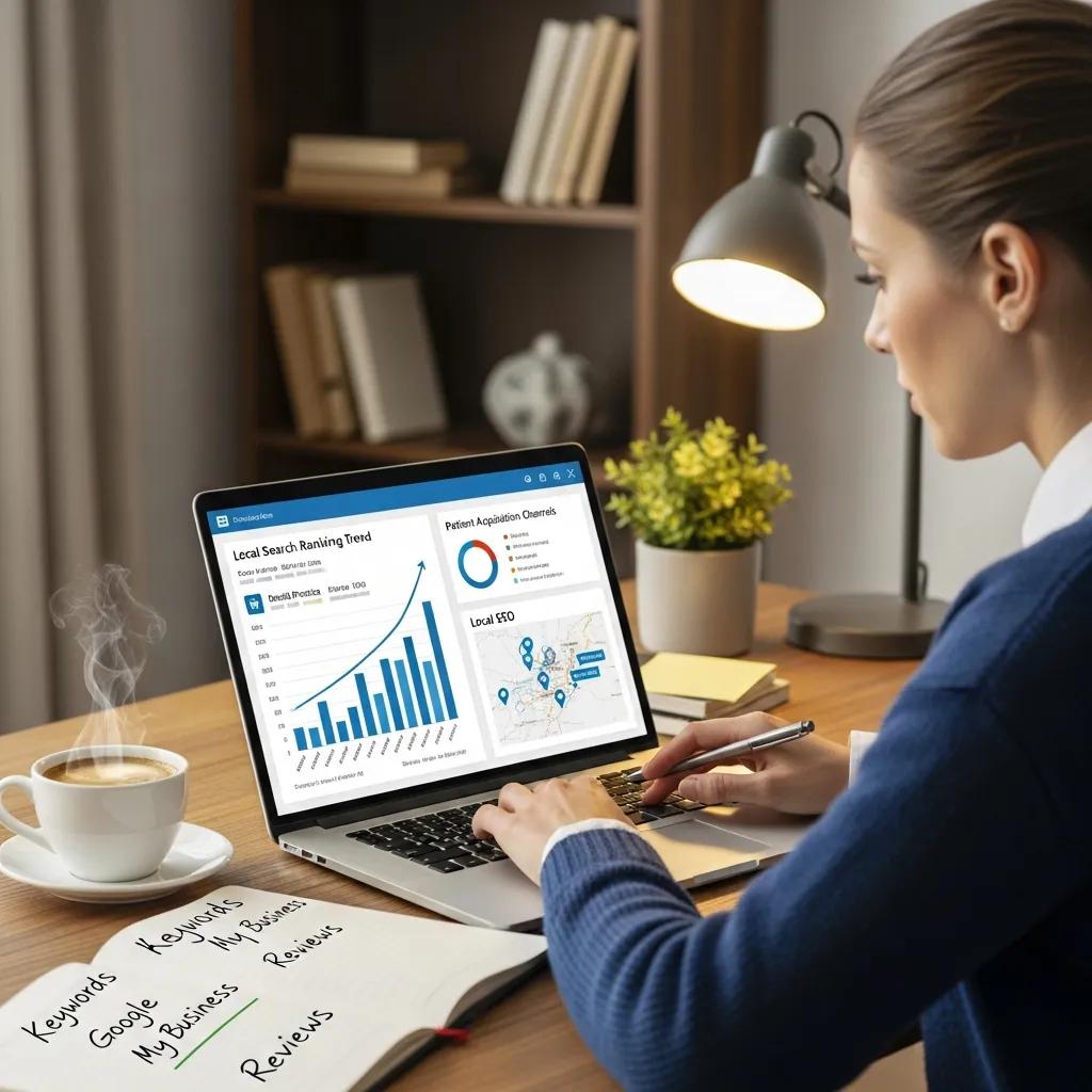 Western Australia Dental SEO: Grow Your WA Practice Digital marketing professional analyzing local SEO data for dental practices