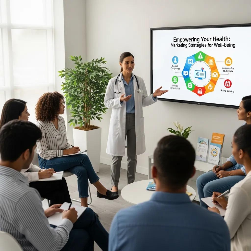 How to Choose a Marketing Agency for Your Business Healthcare professional explaining marketing strategies to patients in a clinic