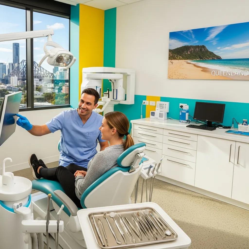 Modern dental clinic in Brisbane with a dentist and patient interaction