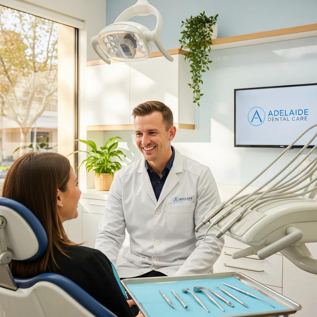 Modern dental practice in Adelaide with a dentist and patient interaction