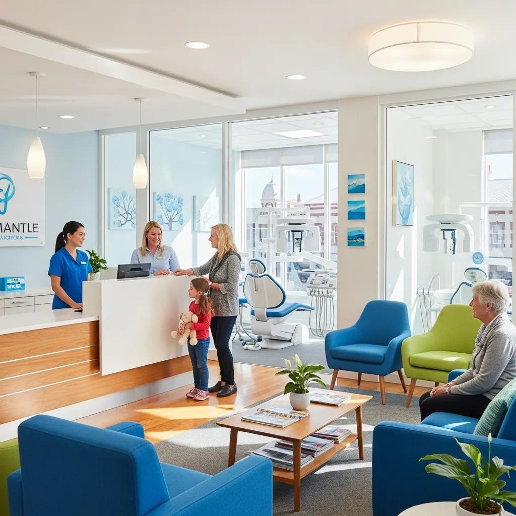 Modern dental practice reception in Fremantle with welcoming staff and bright interior