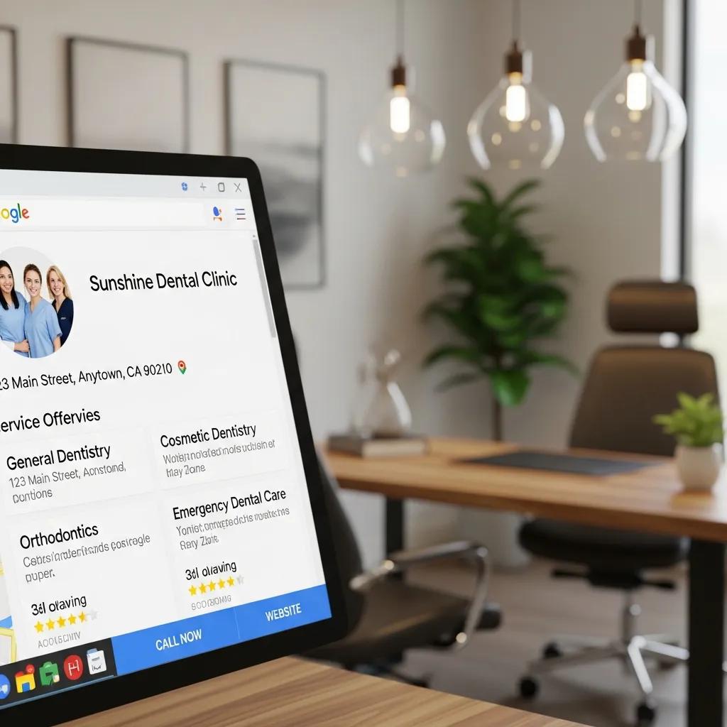 Optimized Google Business Profile for a dental clinic